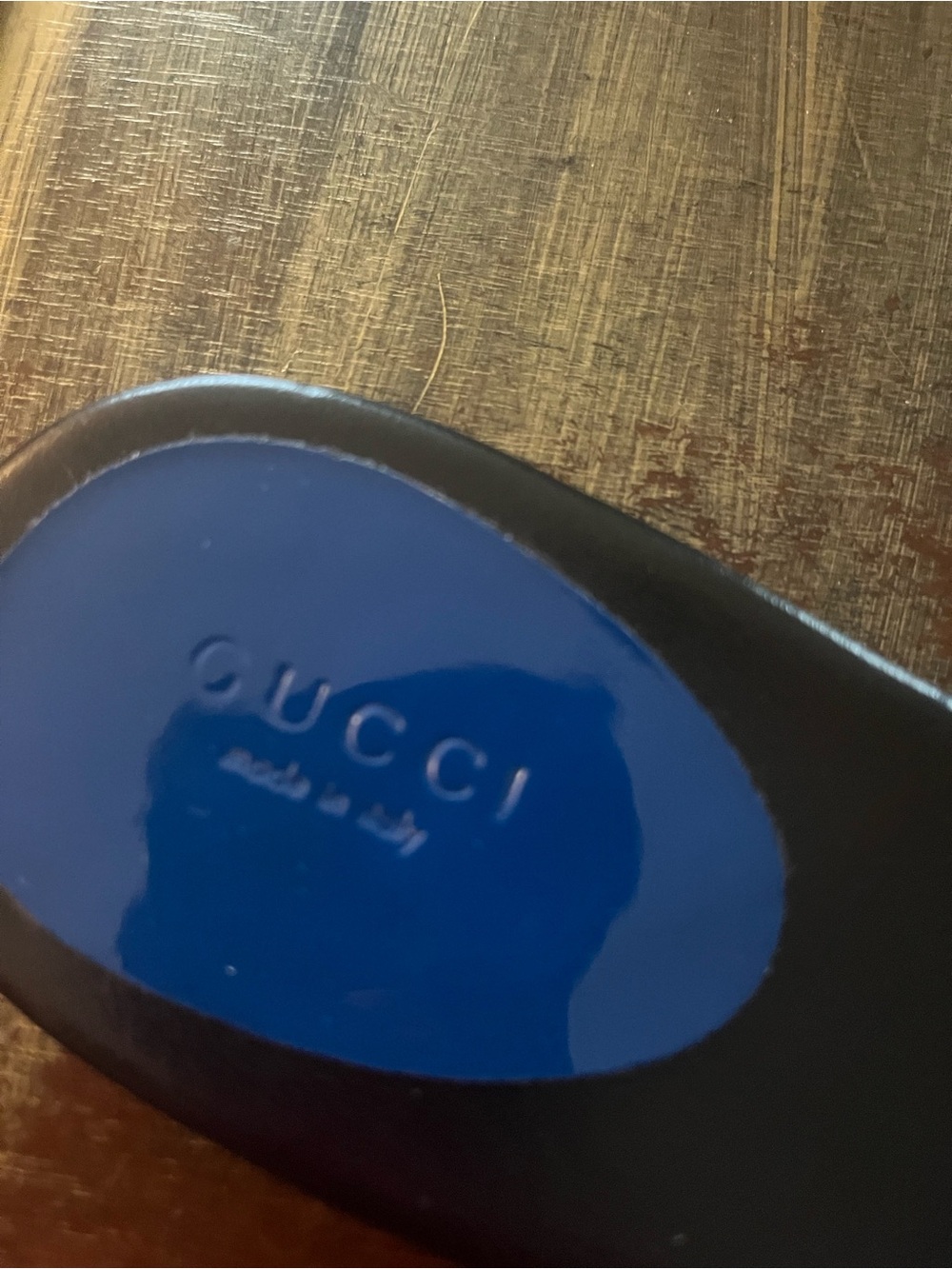 Gucci Blue Patent Thong Sandals - Picture 7 of 9